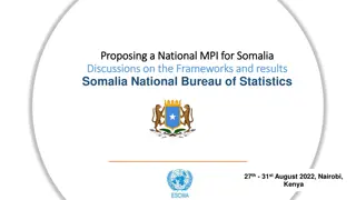 Proposal for National MPI using SHDS Data in Somalia