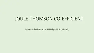 Joule-Thomson Coefficient in Thermodynamics