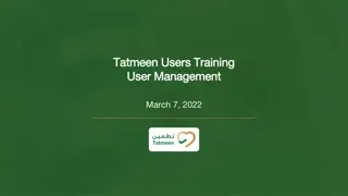 Tatmeen Users Training - User Registration Process Overview