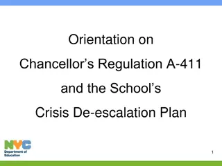 School Crisis De-escalation Strategies and Plans