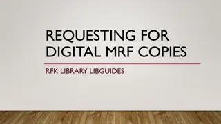 Digital MRF Copies Request Process at RFK Library