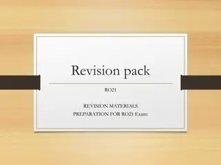 Preparation for RO21 Exam: Revision Pack Overview and Key Terms Explained