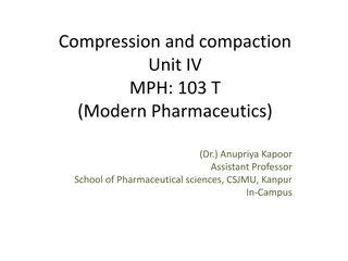 Tablet Compression and Compaction in Modern Pharmaceutics