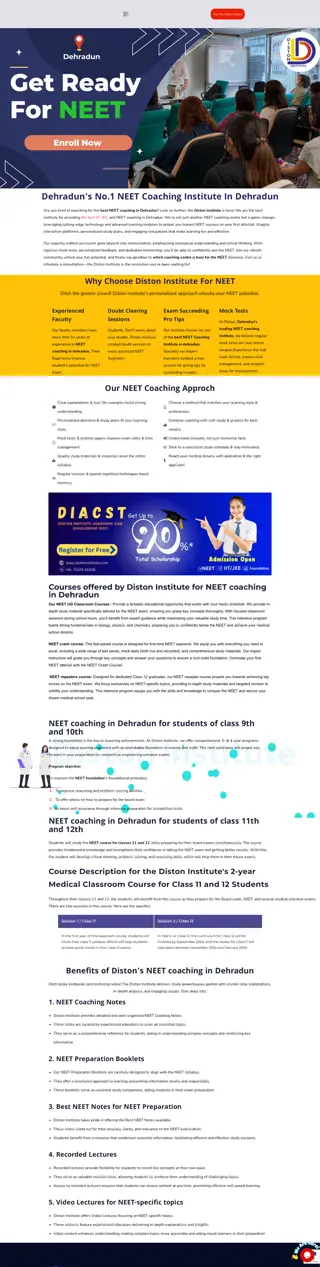 NEET Coaching In Dehradun