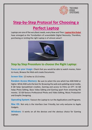 Step-by-Step Protocol for Choosing a Perfect Laptop