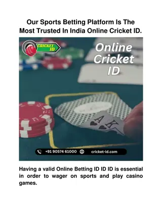 Our Sports Betting Platform Is The Most Trusted In India Online Cricket ID