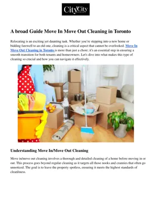 Move In/Move Out Cleaning Services in Toronto