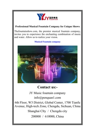 Professional Musical Fountain Company for Unique Shows