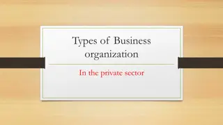Overview of Business Organization in the Private Sector