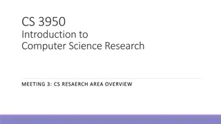 Overview of Research Areas in Computer Science