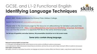 Identifying Language Techniques in English Literature