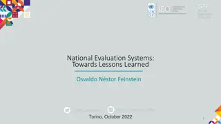 Insights into National Evaluation Systems: Lessons and Strategies