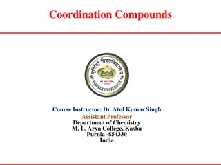 Coordination Compounds and Ligands in Chemistry