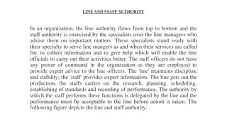 Line and Staff Authority in Organizational Structure