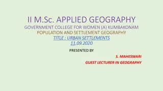 Urban Settlements in Geography