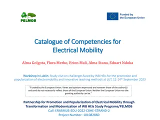 Electrical Mobility Competencies Catalogue at Aleksander Moisiu University