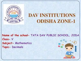 Decimals in Mathematics at Tata DAV Public School, Joda