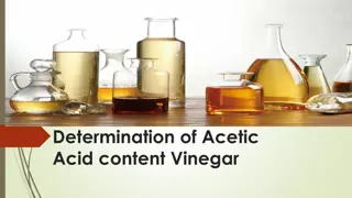 Determination of Acetic Acid Content in Vinegar Experiment