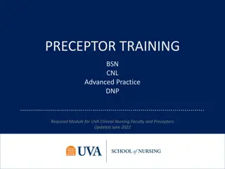UVA Clinical Nursing Preceptor Training Regulations