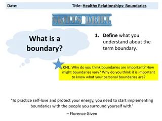 Boundaries in Healthy Relationships