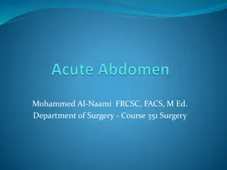 Comprehensive Overview of Acute Abdomen Assessment and Management
