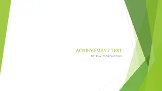 Achievement Tests in Education