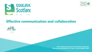 Effective Communication and Collaboration for Scotland's Learners