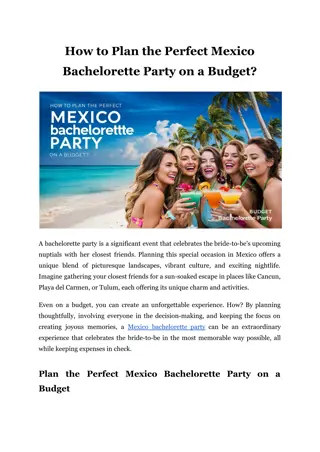 How to Plan the Perfect Mexico Bachelorette Party on a Budget_