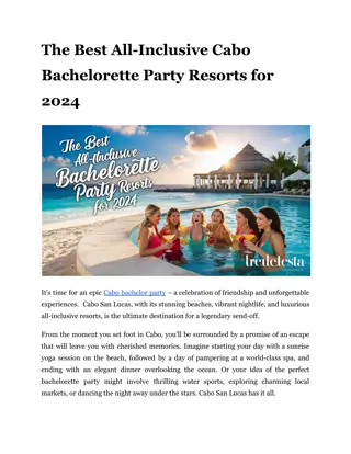 The Best All-Inclusive Cabo Bachelorette Party Resorts for 2024