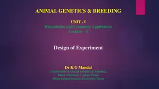 Design of Experiment in Animal Genetics & Breeding: Principles and Methods