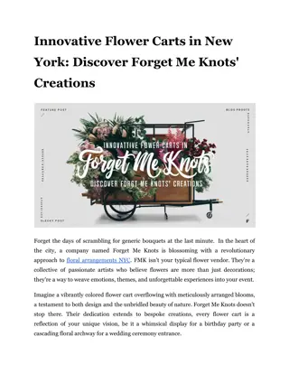 Innovative Flower Carts in New York_ Discover Forget Me Knots' Creations