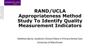 Study on Identifying Quality Measurement Indicators in Primary Dental Care