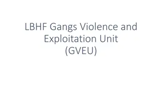 LBHF Gangs, Violence, and Exploitation Unit (GVEU) Overview