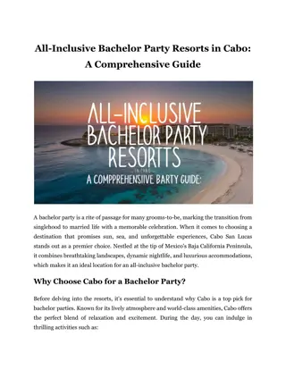 All-Inclusive Bachelor Party Resorts in Cabo_ A Comprehensive Guide