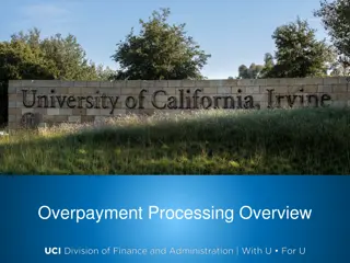 Overpayment Processing Overview