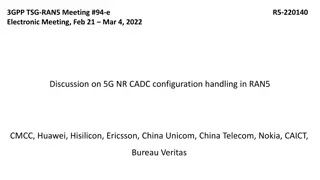 Discussion on 5G NR CADC Configuration Handling in RAN5
