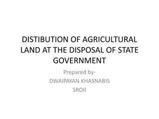 Principles of Agricultural Land Distribution by State Government