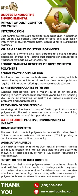 Understanding the Environmental Impact of Dust Control Polymers