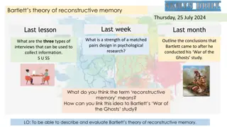 Understanding Bartlett's Theory of Reconstructive Memory