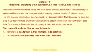 Importing and Exporting Data Between CSV Files, MySQL, and Pandas