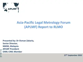 Asia-Pacific Legal Metrology Forum (APLMF) Activities Report 2022
