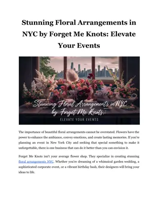 Stunning Floral Arrangements in NYC by Forget Me Knots_ Elevate Your Events