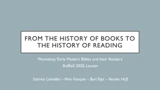 Workshop on Early Modern Bibles and Readers - Insights on Reading Practices