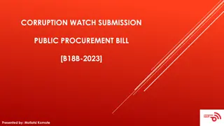 Comprehensive Overview of Corruption Watch Submission on Public Procurement Bill [B18B-2023]