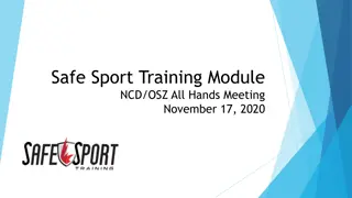 Safe Sport Training Module Information and Requirements