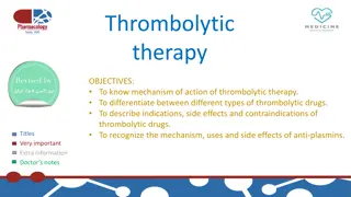 Thrombolytic Therapy and Plasminogen Activation