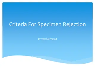 Guidelines for Specimen Rejection and Acceptance