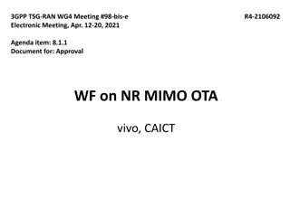 Approval and Validation Updates for NR MIMO OTA in 3GPP TSG-RAN.WG4 Meeting