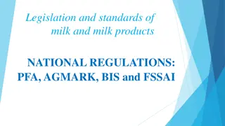 Milk and Milk Products: Regulations and Standards in India