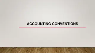 Accounting Conventions and Principles